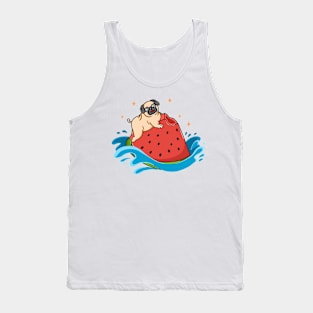 Pug Watermelon Tank Top